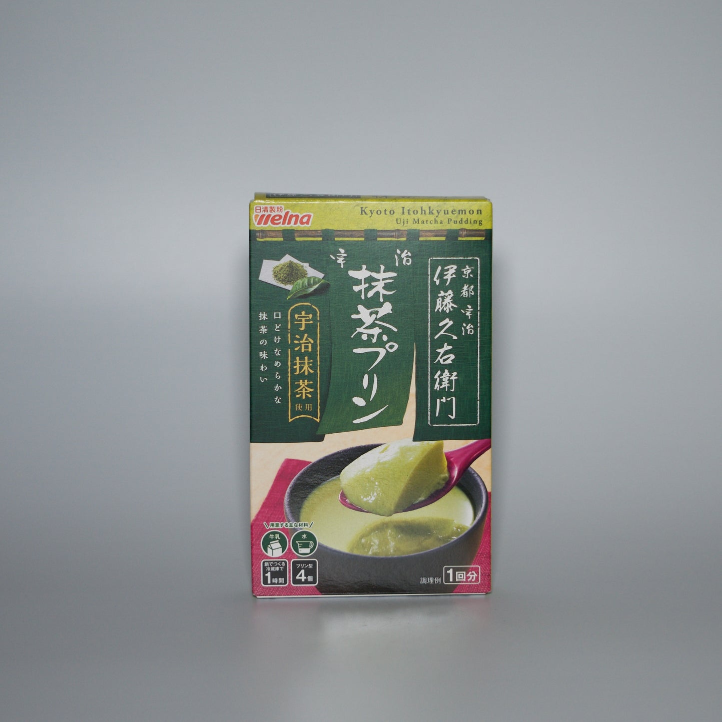 Nissin Welna Kyoto Itohkyuemon Uji Matcha Pudding Powder 50g